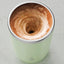 Caneca elétrica giratória automática de 350ml para misturar café, leite e sumo, em aço inoxidável, com íman.