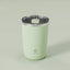 Caneca elétrica giratória automática de 350ml para misturar café, leite e sumo, em aço inoxidável, com íman.