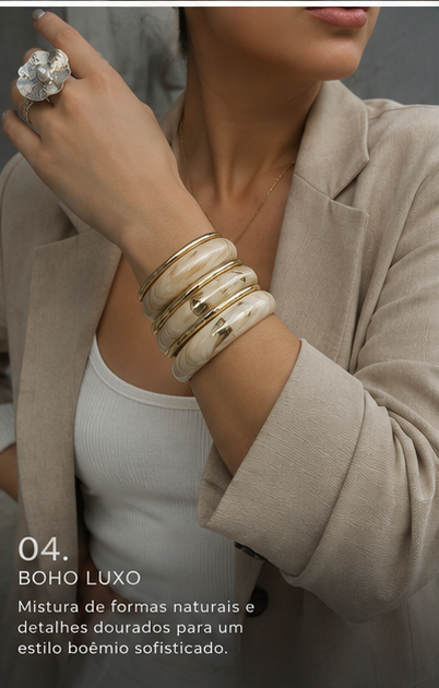 Pulseira Marble Elegance — A Sofisticação do Mármore no Seu Pulso